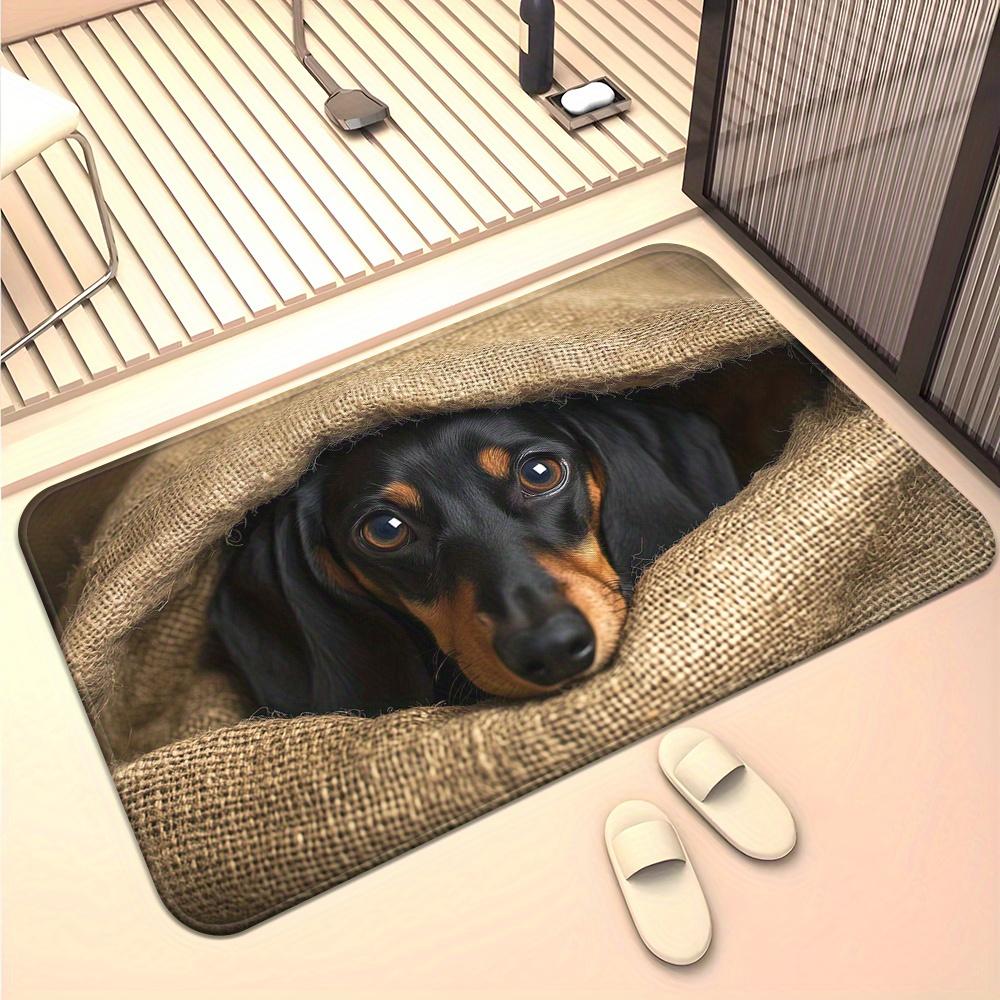 Mini Dachshund Dog Door Mat Decor Animal Pattern Print Rug Living Room Bedroom Entrance Doormat Kitchen Front Non-slip Carpet