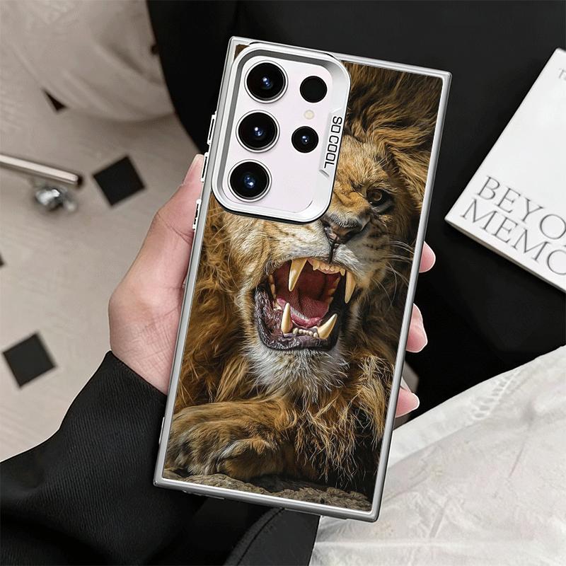 Lion Male Man King Soft Phone Case for Samsung Galaxy S24 S25 FE S26 Edge S23 Ultra S22 Plus S21 + Shockproof Cover Back Shell