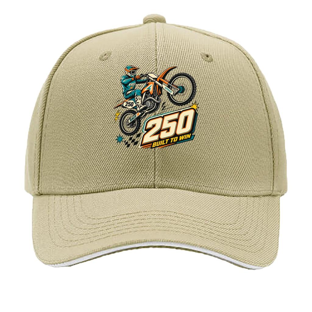 Vintage Motocross Number Badge Speed Sandwich Baseball Cap Sun Cap Outdoor Workouts Hat