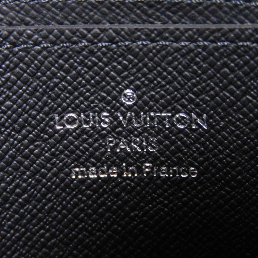 Used 12564 Zippy Coin Purse M30511 7943 New LV Logo Embossed Black Zip Around Taiga Noir Men's from Japan AUTHENTIC