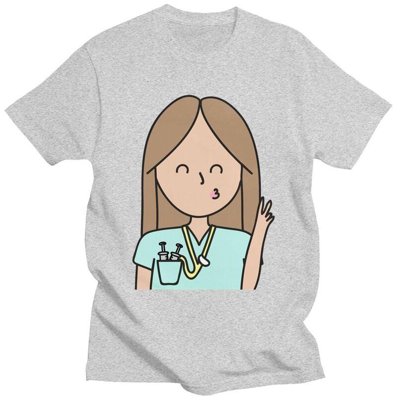 Custom Cool Enfermera En Apuros Doctor Nurse Medical T Shirt Men Short Sleeve Pure Cotton Tshirt Leisure Tees Streetwear Tshirt