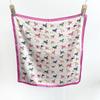 1116 Summer New Cartoon Dog Printed Small Square Scarf Cute Head Scarf Chest Wrap Versatile Korean Silk Scarf Scarf Scarf