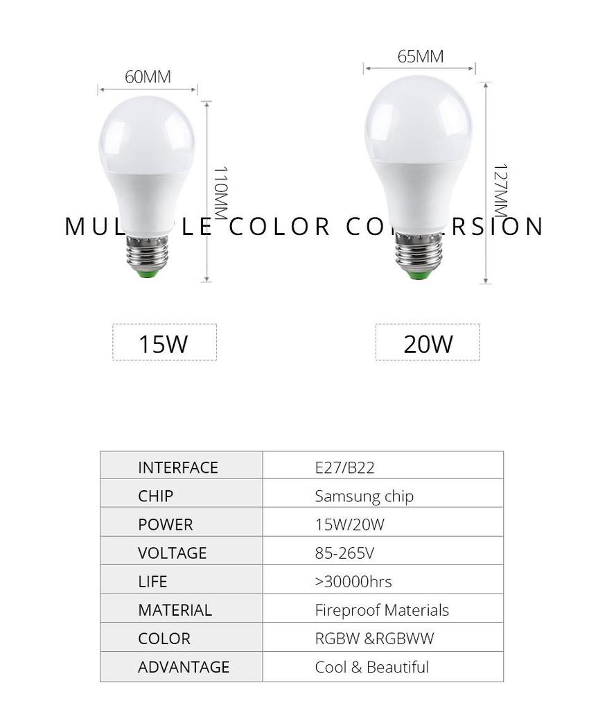 GU10 Smart LED RGB Bulb: Mobile-Controlled Colorful Dimmable Spotlight