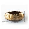 Decorative Bowl Metal-Like Tabletop Vessel Sculptural Art for Home