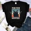 Unisex Women Fashion Cat Letter Print T Shirt Girl Graphic Harajuku Clothes Causal Female Tops Y2k Top Graphic T Shirts  Women Clothing