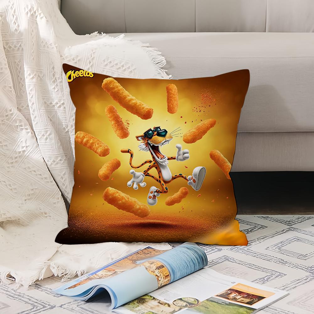 Fashion Food Print C-Cheetos Pillow Case Office Cushions Suitable For Sofa Car Bedroom Decorative Cushion Cover