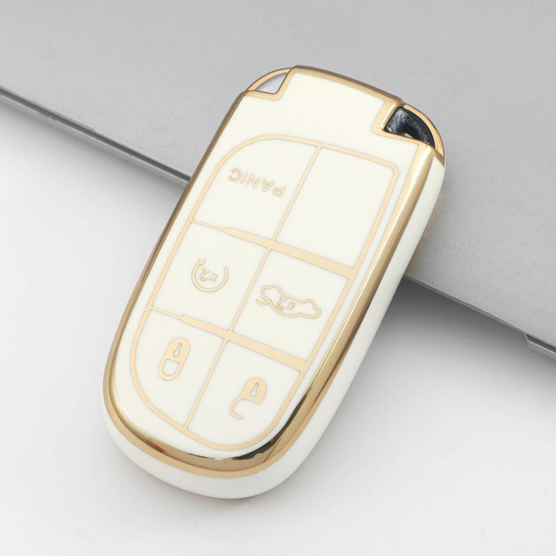 5 Buttons Tpu Smart Auto Key Fob Case Cover For Jeep Cherokee Wrangler Compass Renegade Grand Patriot Grand Keychain