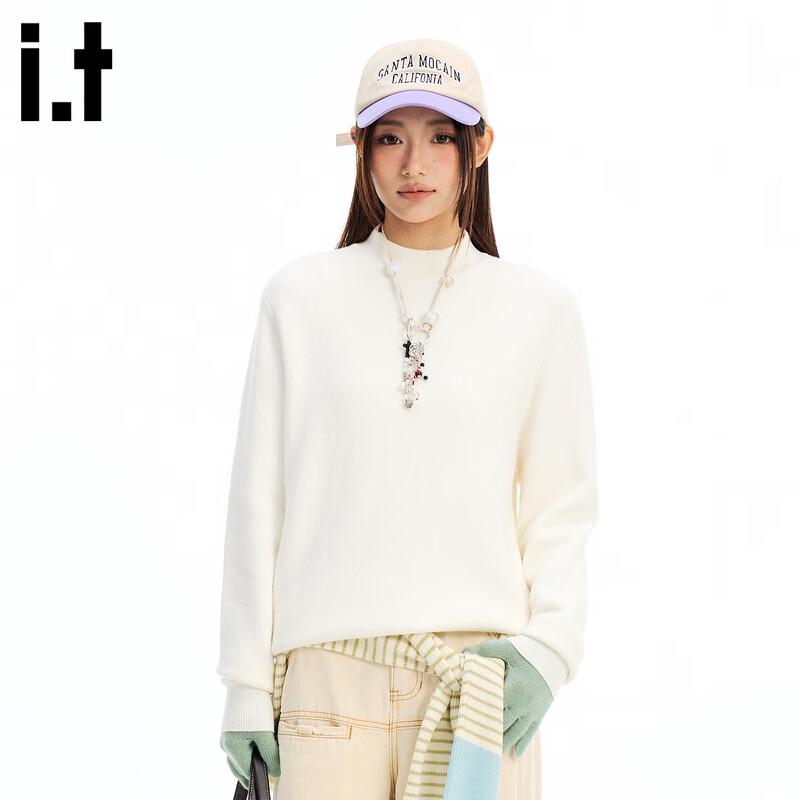 Fingercroxxit Unisex Solid Mock Neck Thickened Sweater