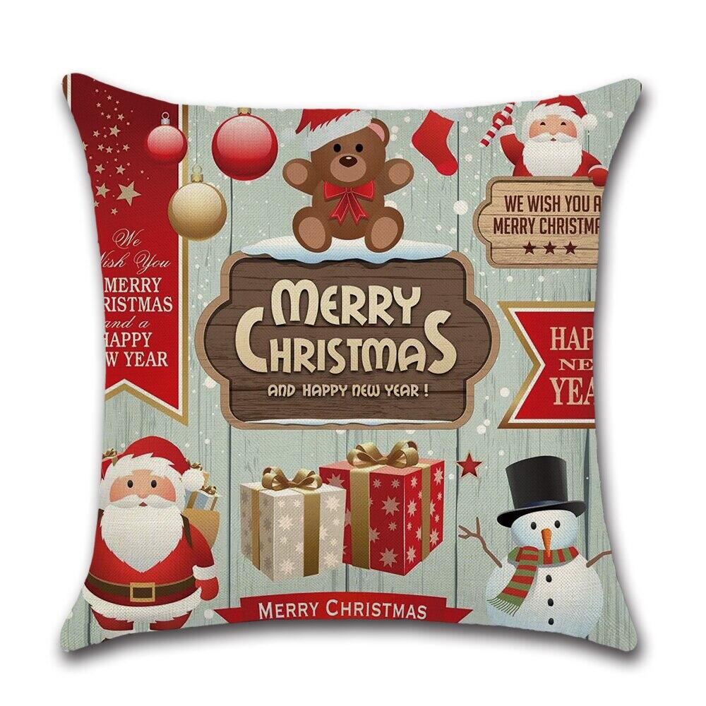 Christmas Pillowcase Red Elk Light Luxury Pillowcase Car Neck Cushion Home Pillowcase