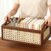 Un cestino portaoggetti versatile per la tua scrivania in stile Mid-Century Modern, completo di manici