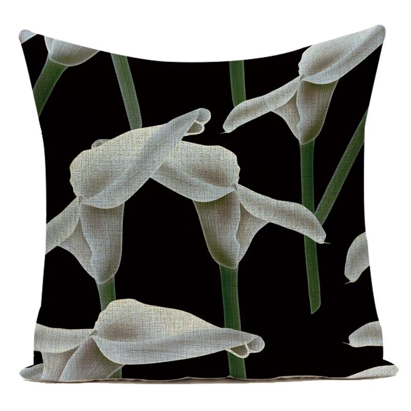Polyester Tropical Plant Monstera Palm Leaf Cushion Cover Pillow Cover For Home Chair Sofa Decorative Throw Pillowcase