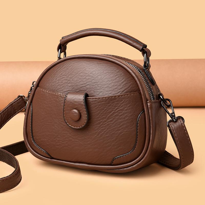 Lässige Vielseitige Handy-Tasche Mehrschichtige Muttertasche für Damen mittleren Alters Modische Ovale Ein-Schulter-Umhängetasche