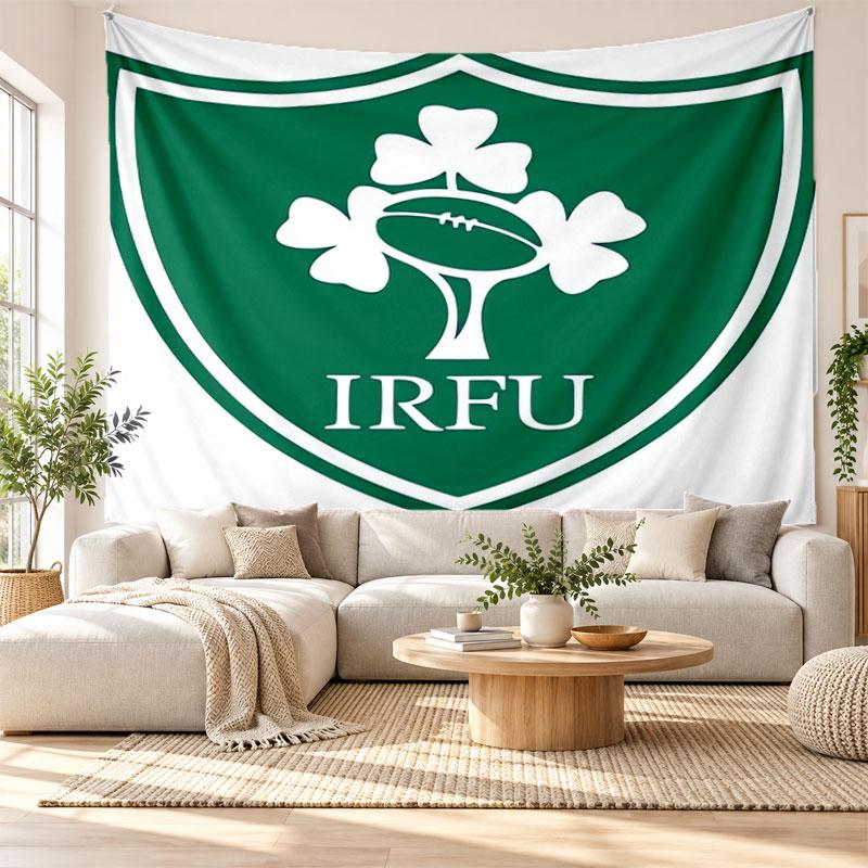Ireland Rugby Wall Tapestry, Soft Fabric Wall Hanging, Decorative Backdrop For Bedroom Home Wall Art