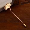 Metal Leaf Design Lapel Pin Stick Brooch for Jackets Suits and Accessories Elegant Minimalist Style Decoration for Formal and Casual Wear