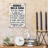 Putuo Decor 1pc Italian Vintage Metal Tin Sign Wall Art Decor for Home Farmhouse Living Room Shop Gift7.9x11.8Inches