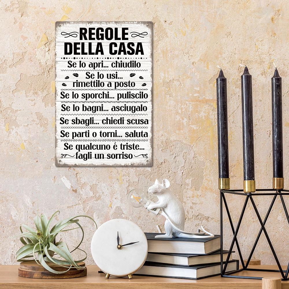Putuo Decor 1pc Italian Vintage Metal Tin Sign Wall Art Decor for Home Farmhouse Living Room Shop Gift7.9x11.8Inches