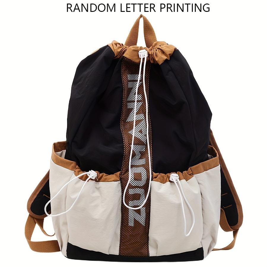 

Унисекс рюкзак на шнурке - Легкий нейлоновый спортивный мешок с регулируемыми лямками, градиентный дизайн для походов, путешествий, спорта и активного отдыха