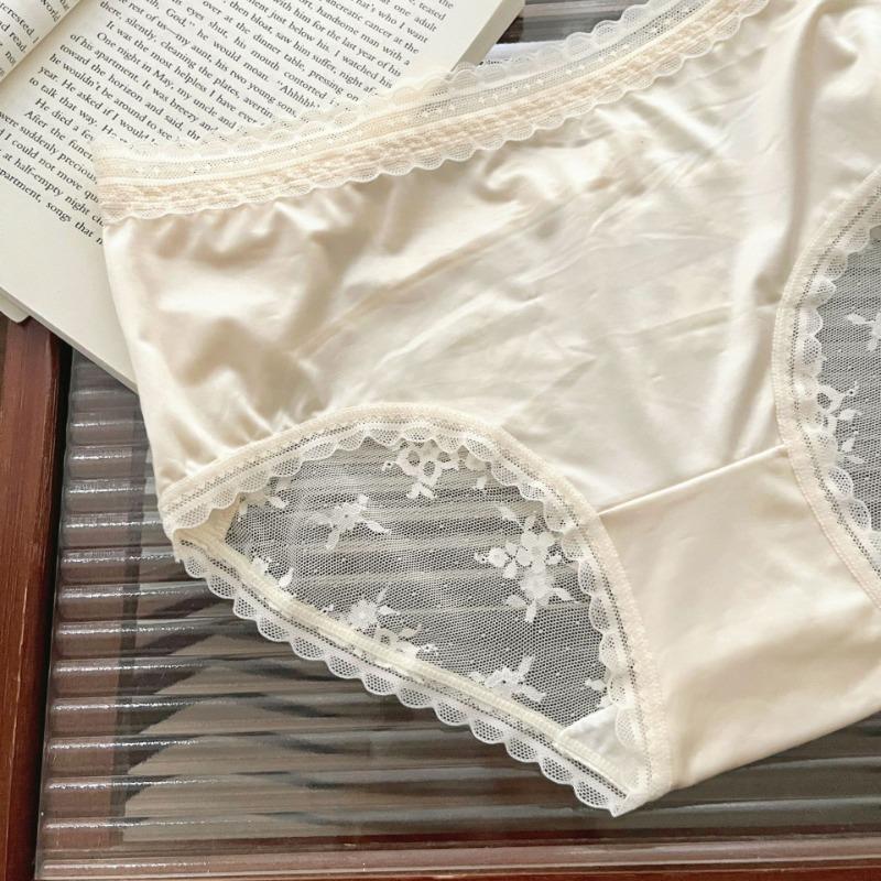 Pure Desire Sexy Lace Underwear Women's Summer Thin Women's Triangle Shorts Mid Waist Panties
