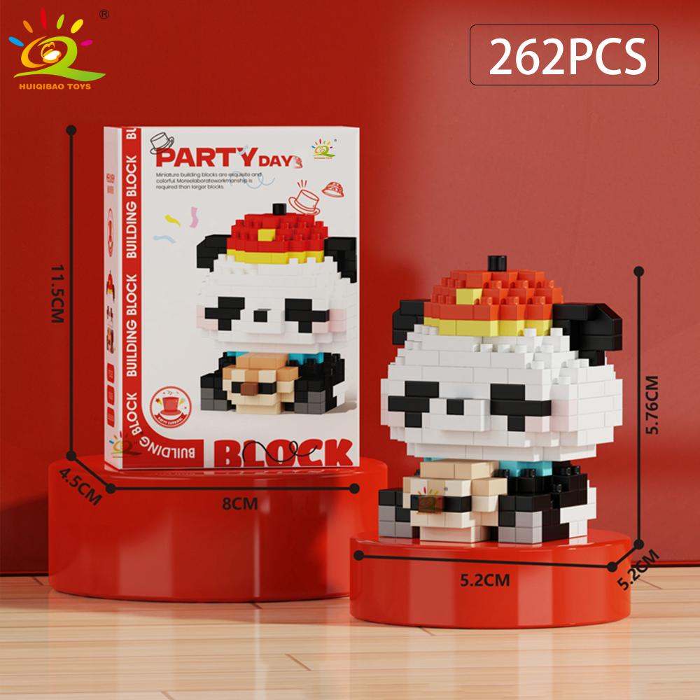 Mini Cute Panda Micro Building Blocks 3D Diamond Model Animal Bricks DIY City Construction Toys for Children Kids Gift