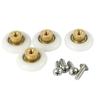 4 Stück Duschkabinen-Rollen Läufer Räder Ersatzteil Badezimmer Glas Schiebe-Duschkabine (19mm -27mm)