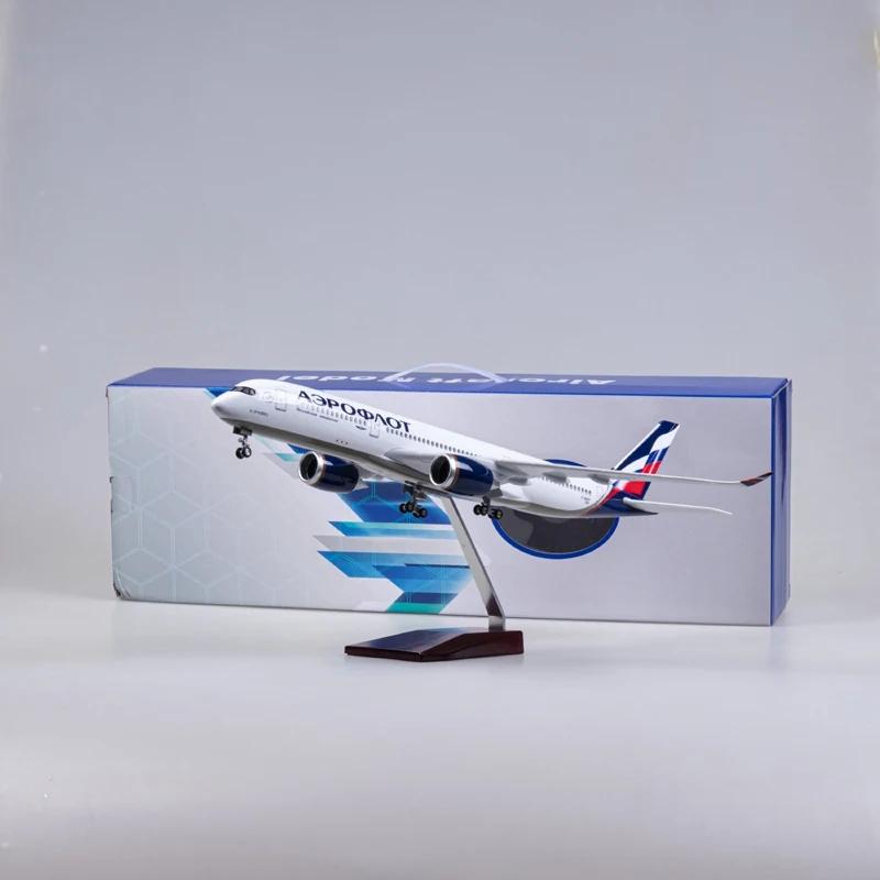 A350 Aviation Model 47cm Aeroflot Russian Airways 1/142 Scale Diecast Resin Aircraft Replica Airplane Model Gift Display