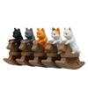Small Figurines Decoration Car Dashboard Miniature Riding Rocking Horse Cats Ornament Center Console Mounted Cats Decoration