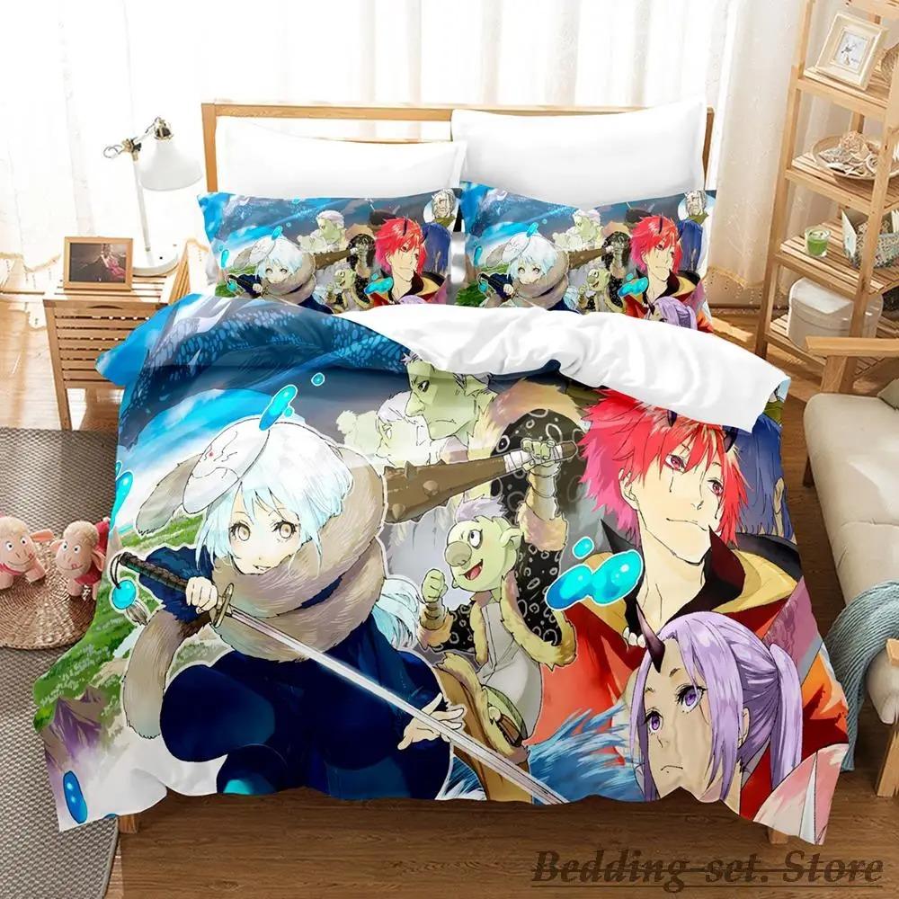 Rimuru Tempest Sängkläder Set Enkel Twin Full Queen King Size Sängset Vuxen Barn Sovrum Påslakanset Anime Kawaii