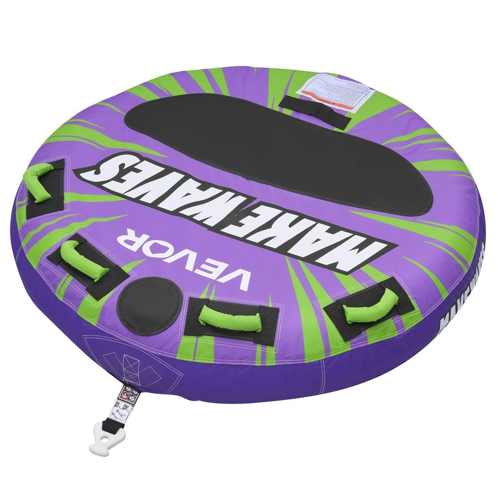 Towable Tubes for Boating, 2-Rider Inflatable Boat Tubes and Towables, 154kg Capacity Water Sport Tube for Boat to Pull - with Anti-Slip Pad, Full