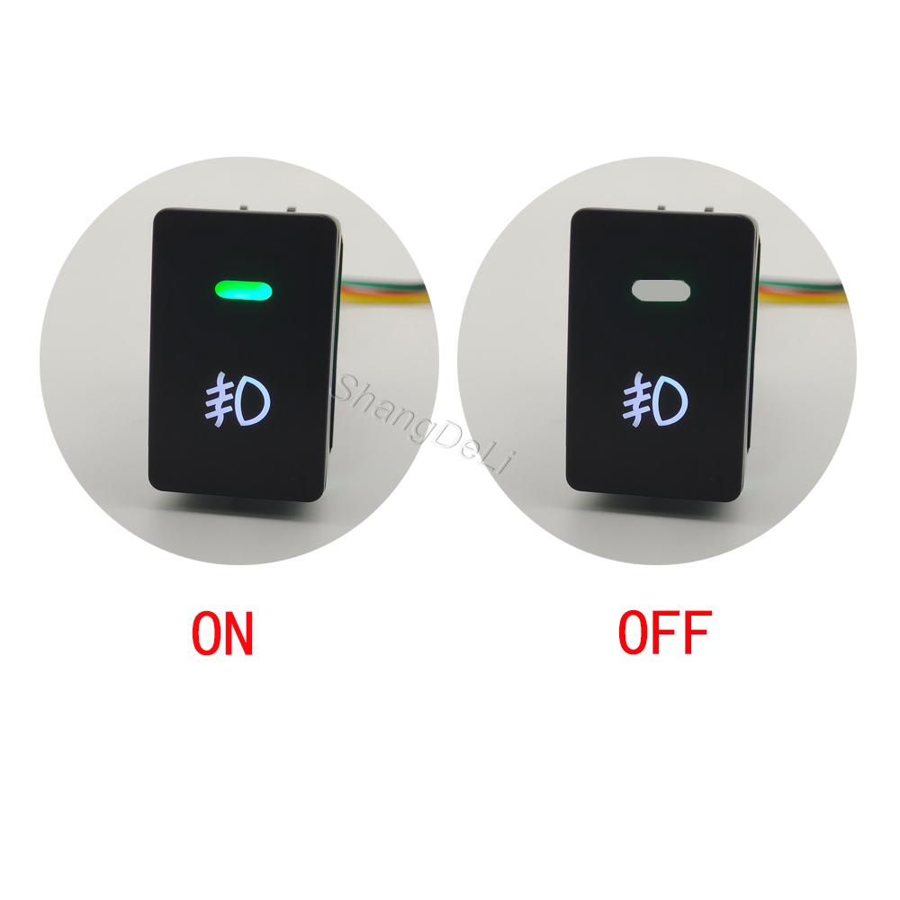 1Pc Car LED Light Rear Fog Light Switch Front fog Lamp Switch Button For Honda Fit HRV CRV VEZEL 2017 2018 2019 2020 2021