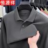 Hengyuanxiang Men's Autumn Pure Cotton Long Sleeve Piqué Polo Shirt