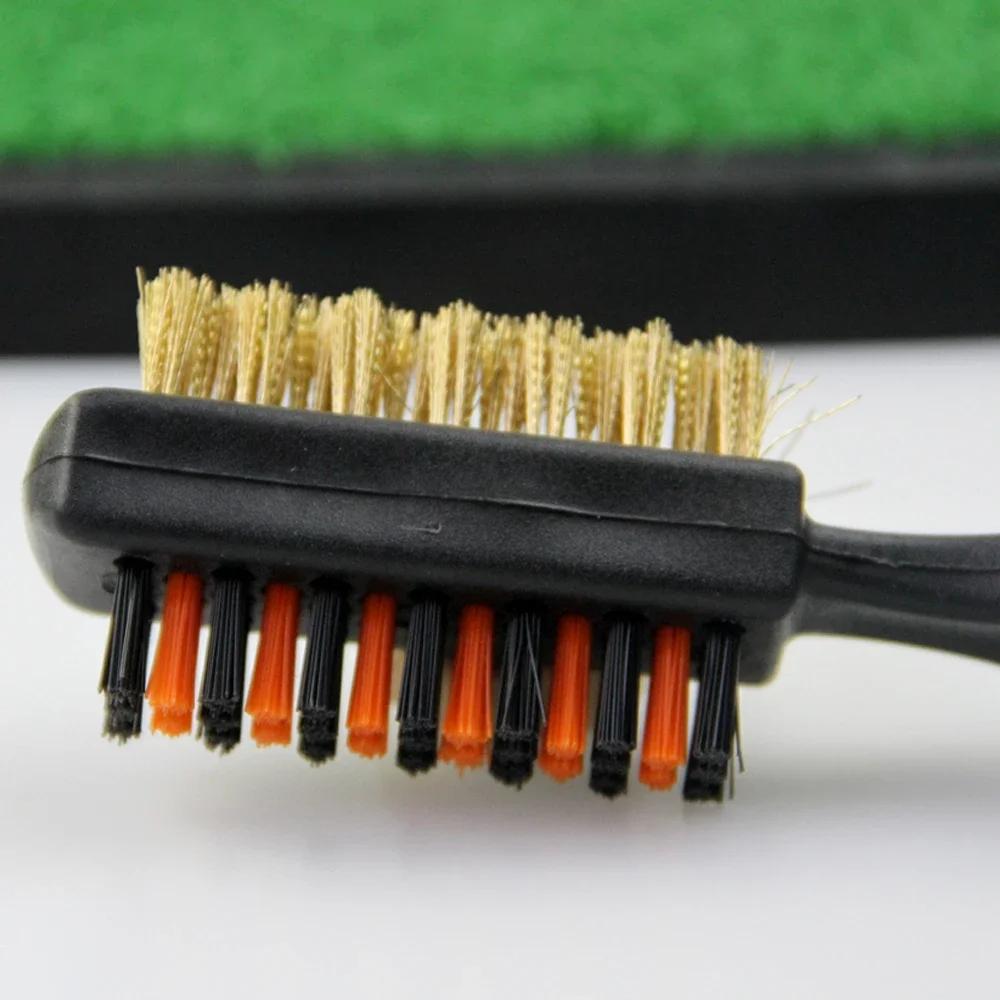 Golfschlägerbürste Rillenreiniger Beidseitige Werkzeuge Tragbar Metall Leicht Nylon Zubehör für Eisenbälle Schuhe Neues Geschenk