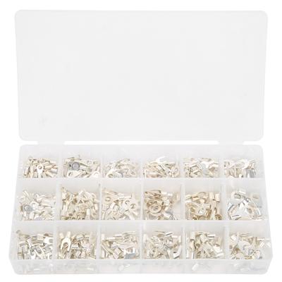 420Pcs Wire Lugs Ring Terminals Set Cold Crimping Electrical Cable Connector Boxed
