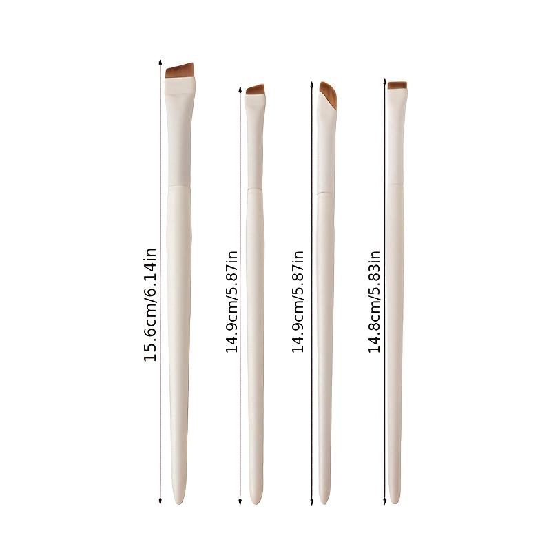 Klingen Eyeliner Pinsel Ultra Dünn Fein Winkel Flach Augenbrauenpinsel Unter dem Auge Make-up Pinsel Präziser Detailpinsel Weiß