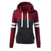Womens Love Long Sleeve Splice Pullover Hoodies Sweatshirt Stitching Tops Blouse