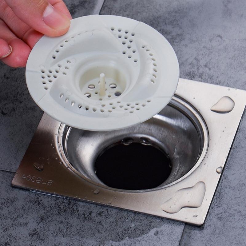 Set of 10 Drain Cover Odor Prevention Bathroom Sink Anti Smell Trap Japanese Style Drain Hair Filter Sink Strainer