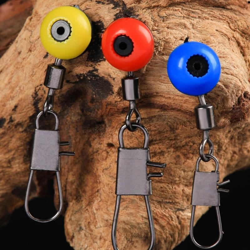 100Pcs Fishing Float Connector Bobbers Stops Space Bean Sliding Swivels Fishing Line Sinked Slides Fishing Accessories