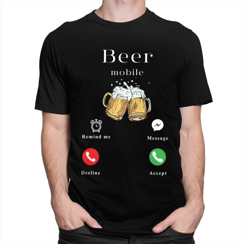 Beer Is Calling T Shirts Men 100 Cotton Tee Tops Valentines Day Gift Tshirt Short Sleeve Casual Tshirt Clothing