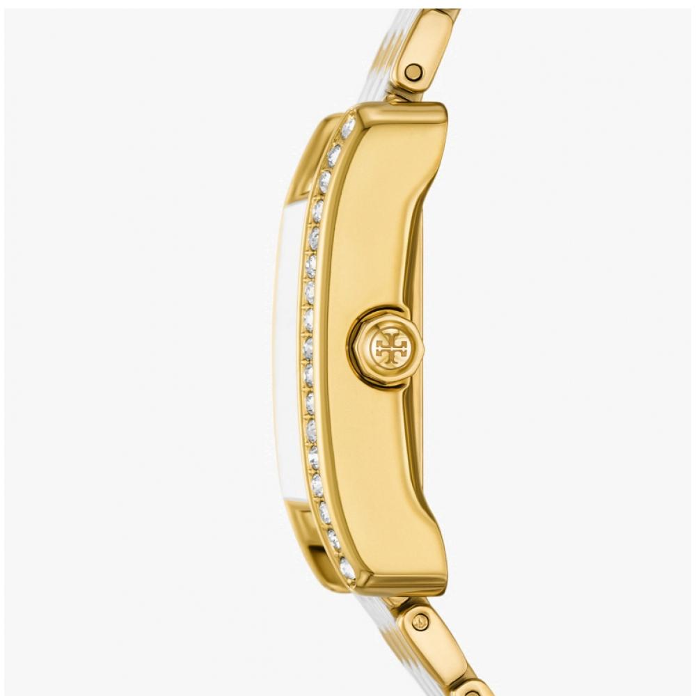 Tory Burch The Eleanor Shell Square Women S Metal Watch Tbw1094