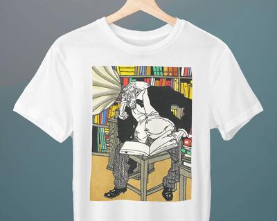 The Dialectician, Moriz Jung Painting, Unisex T-Shirt, Librarian T-Shirt, Gift for Her, Gift for Him, Art Lover Gift