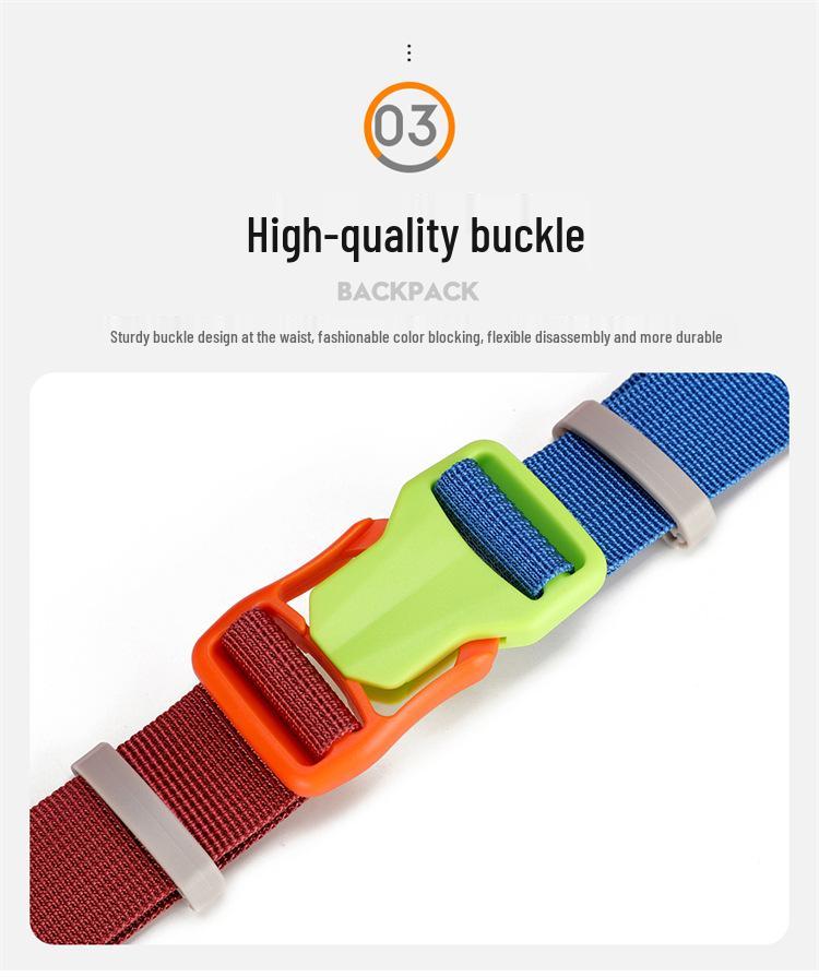 Azeera Unisex Crossbody Backpack: Dopamine Color Block Outdoor Waist Bag with Belt, Sporty Casual Shoulder Bag.