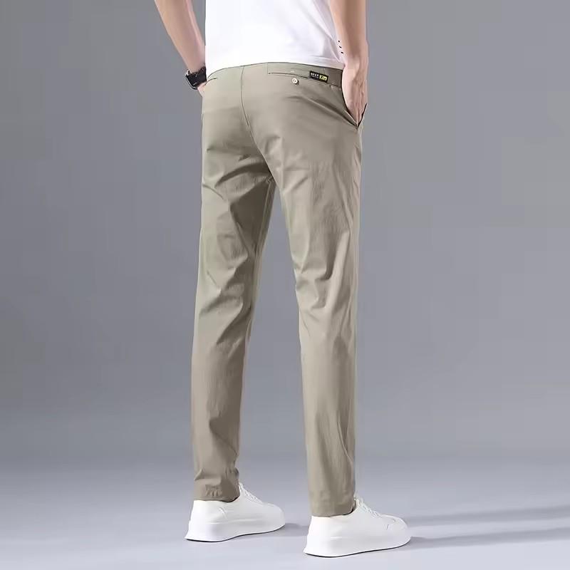 Spring Autumn Thin Slim Men Casual Pants Classic Business Cotton Stretch Golf Trousers Male Clothing Pants