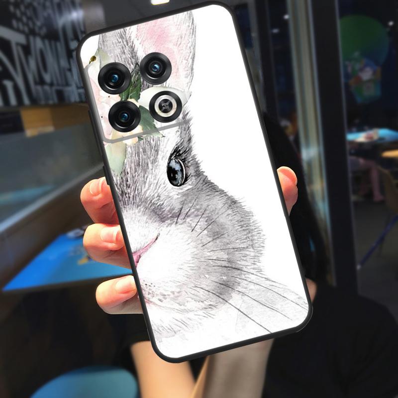 Cute Bunny Rabbit Funda For OnePlus 12R 13 R 12 11 9 10 Pro 8T 9RT 10T OnePlus Nord 4 CE 2 3 Lite N20 N30 Case