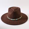 Best-selling European and American Style Suede Velvet Wide-brimmed Top Hat, Classic Fashion Western Cowboy Hat for Men and Women