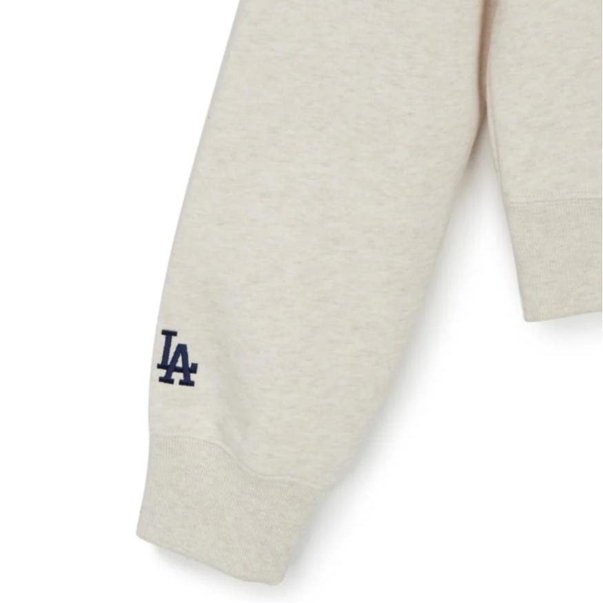 MLB Los Angeles Dodgers Logo Letter Pattern Crew Neck Pullover Long Sleeve Knit Sweater Women Sweater Off-White 3FMTV0344-07OTS