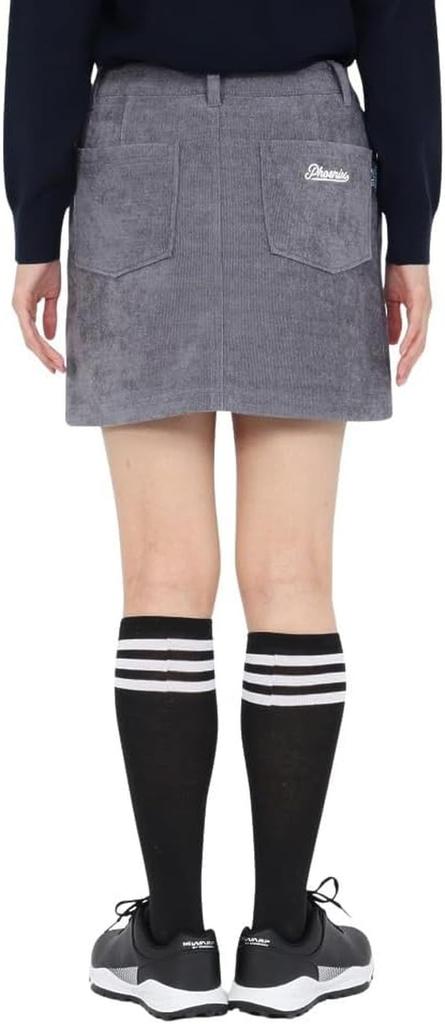 Ping Apparel Stretch Corduroy 020 Women's All-Way Skirt, Golf, Gray, 622-5234901,