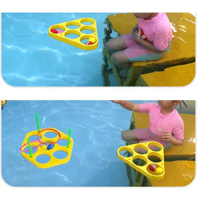 Floating Foam Rings Toy with Balls and Rings, Pool Games for Kid Family Outdoor