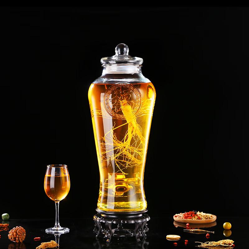 ZISIZ Thickened Glass Wine Jar with Faucet