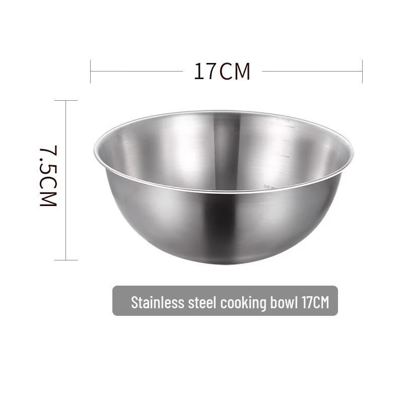ZISIZ Thickened Stainless Steel Mixing Bowl