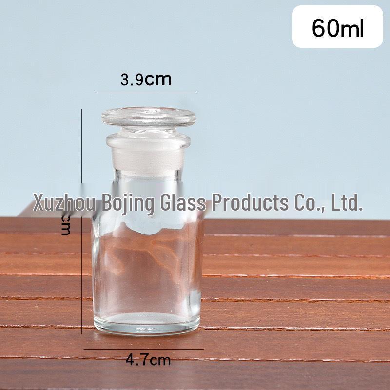 Brown Wide-Mouth 500ml Reagent Bottle with Ground-Glass Stopper