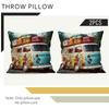 Colorful Camper Cushion Cover 45X45Cm Decorative Pillow Case For Sofa Square Pillowcase Suitable For Home Bedroom Car